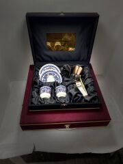 Dm Porselen Kadife Kutulu Cezveli 6 Parça Fincan Seti