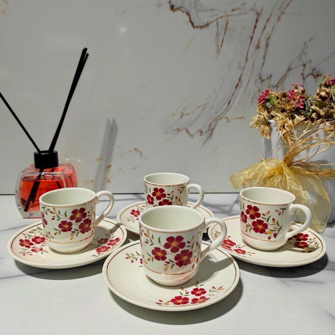 DM PORSELEN ELEGANT SIPS 4 KİŞİLİK TÜRK KAHVE FİNCANI