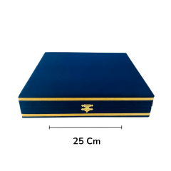 Dm Porselen Lacivert Plaket Tabak 25 Cm Kadife Kutu