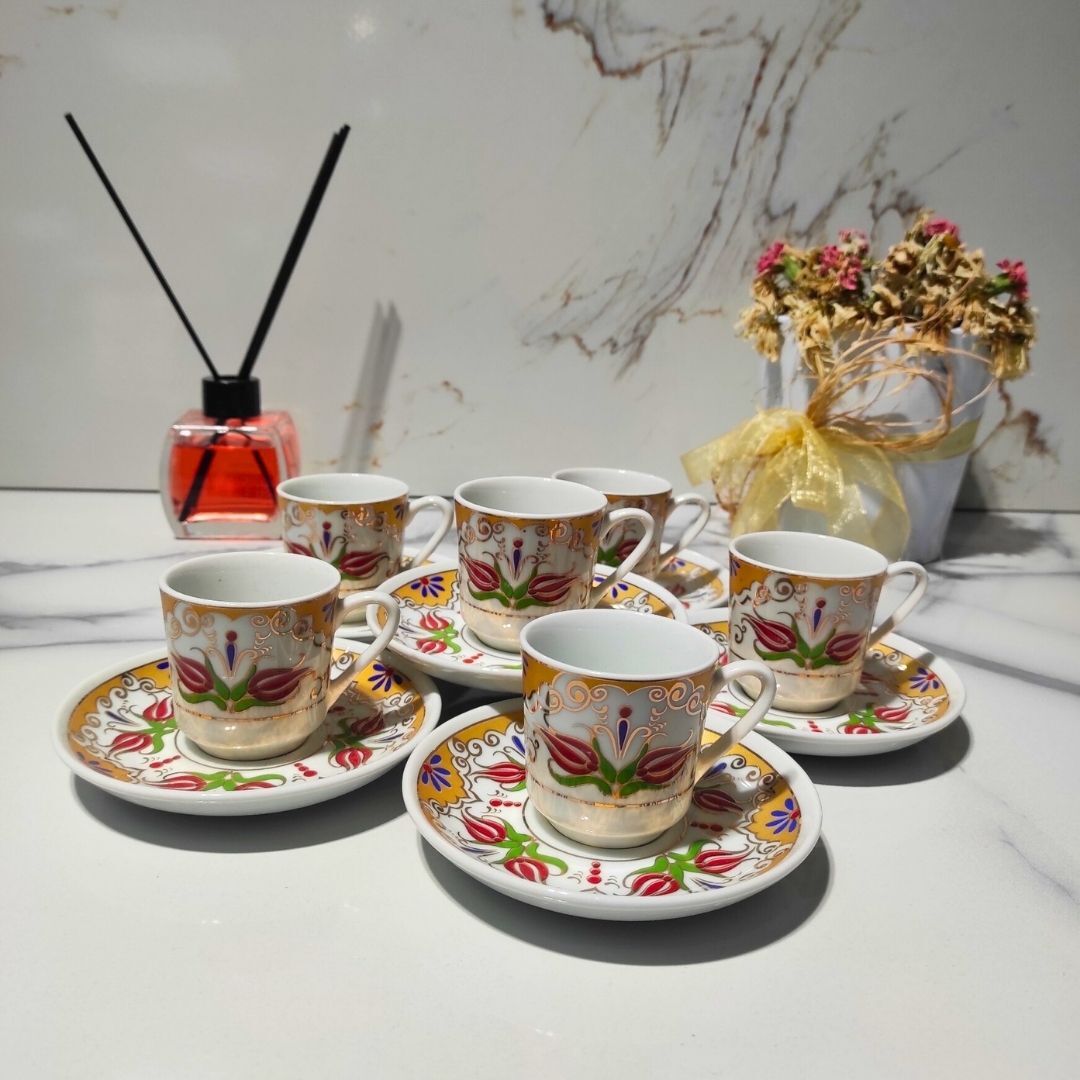 DM PORSELEN PHOENIX ELEGANCE 6 KİŞİLİK TÜRK KAHVE FİNCANI