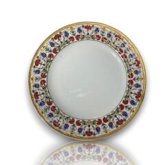 Dm Porselen Altın Karanfil Porselen Hediyelik Plaket Tabak 25 Cm