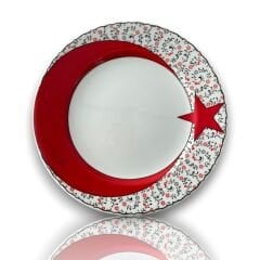 Dm Porselen Ay Yıldız Porselen Hediyelik Plaket Tabak 25 Cm