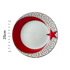 Dm Porselen Ay Yıldız Porselen Hediyelik Plaket Tabak 25 Cm