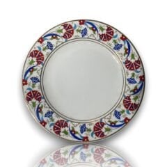 DM PORSELEN BEYAZ KARANFİL PORSELEN TABAK 25 CM