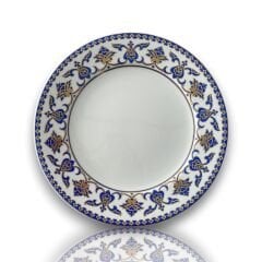 DM PORSELEN LACİVERT DESENLİ PORSELEN TABAK 25 CM