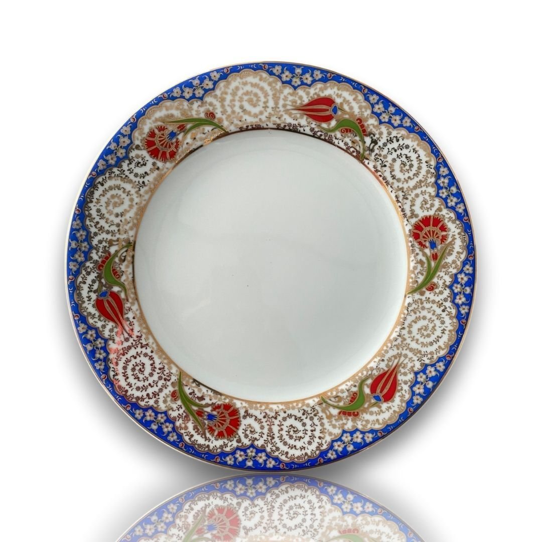 DM PORSELEN MAVİ KARANFİL PORSELEN TABAK 25 CM