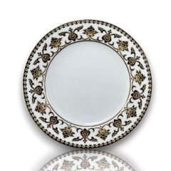 Dm Porselen Siyah Desenli Porselen Hediyelik Plaket Tabak 25 Cm