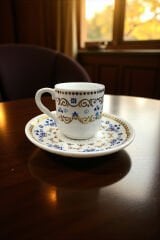 Dm Porselen Kadife Kutulu Sultan Kahve Fincan Takımı