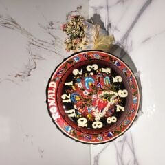 Dm Porselen Ronald El İşçiliği Duvar Saati