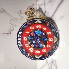 Dm Porselen Greta El İşçiliği Duvar Saati