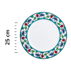 Dm Porselen Karanfil Porselen Hediyelik Plaket Tabak 25 Cm