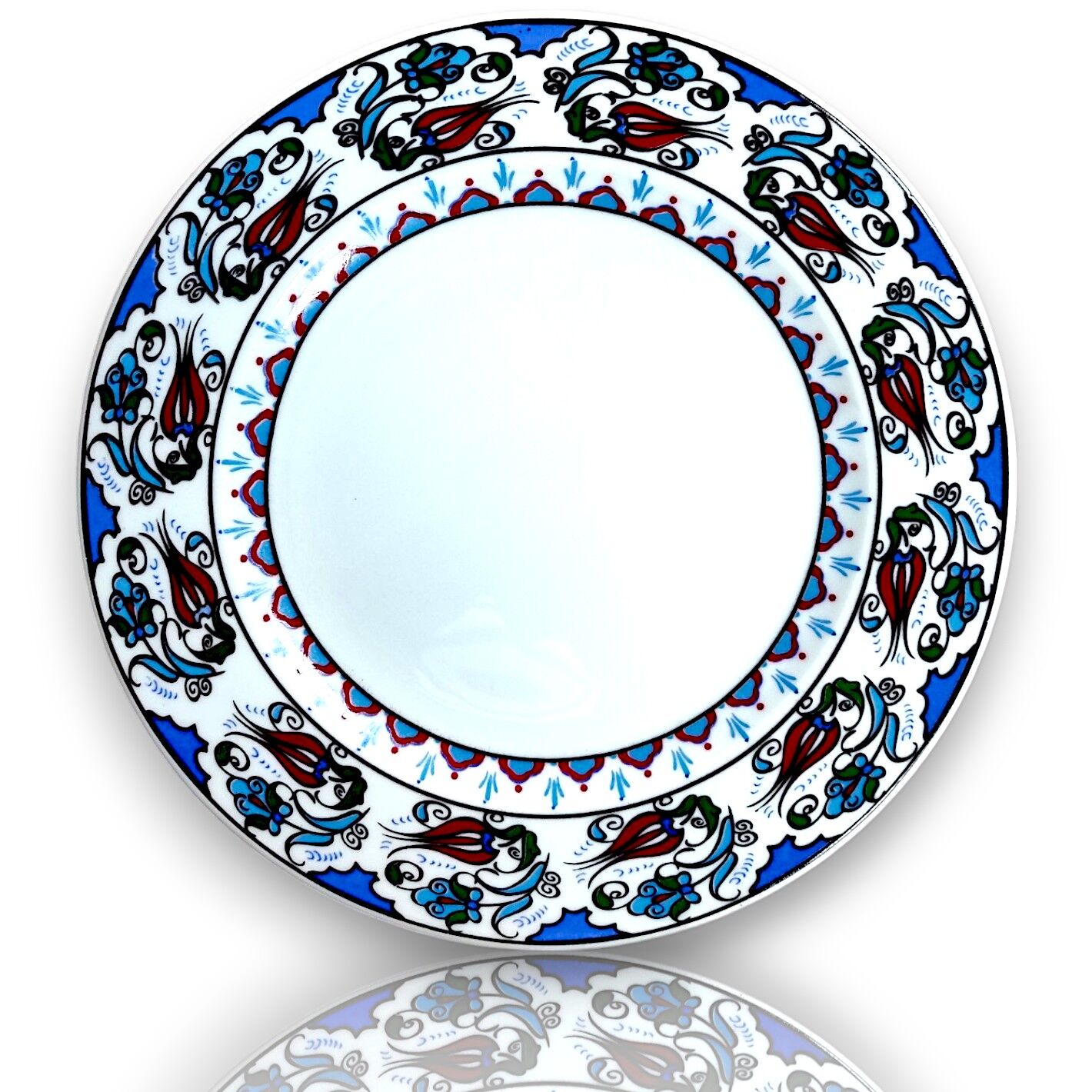 DM PORSELEN MAVİ LALE PORSELEN TABAK 25 CM