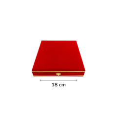 Dm Porselen Kadife Kutu 18 Cm Tabak Kırmızı
