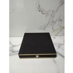DM PORSELEN KADİFE KUTU 18 CM TABAK SİYAH