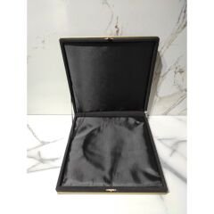 DM PORSELEN KADİFE KUTU 18 CM TABAK SİYAH