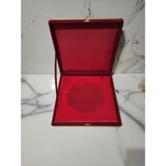 DM PORSELEN KADİFE KUTU 30 CM TABAK BORDO
