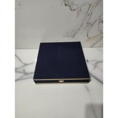DM PORSELEN KADİFE KUTU 30 CM TABAK LACİVERT