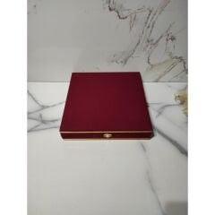 DM PORSELEN KADİFE KUTU 35 CM TABAK BORDO