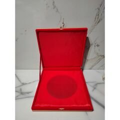 DM PORSELEN KADİFE KUTU 35 CM TABAK KIRMIZI