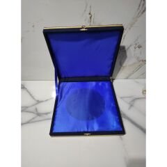 DM PORSELEN KADİFE KUTU 38 CM TABAK LACİVERT