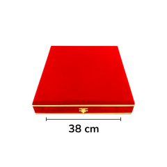 Dm Porselen Kadife Kutu 38 Cm Tabak Kırmızı