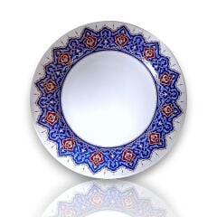 Dm Porselen Kadife Kutulu Osmanlı Motif Porselen Hediyelik Plaket Tabak 25 Cm