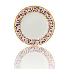 Altın Karanfil Porselen Plaket Tabak 25 Cm