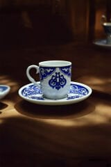 Dm Porselen Kadife Kutulu Madalyon Kahve Fincan Takımı