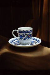 Dm Porselen Kadife Kutulu Topkapı 6'lı Kahve Fincan Takımı