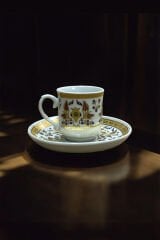 Dm Porselen Kadife Kutulu Gülbahar Kahve Fincan Takımı