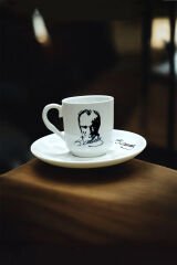 Dm Porselen Kadife Kutulu Kemal Paşa 4'lü Kahve Fincanı