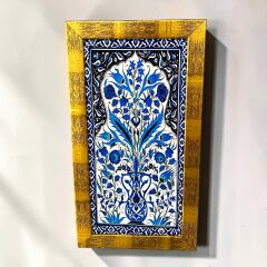 Osmanlı Lale Motifli Çini Desenli Dekoratif Karo